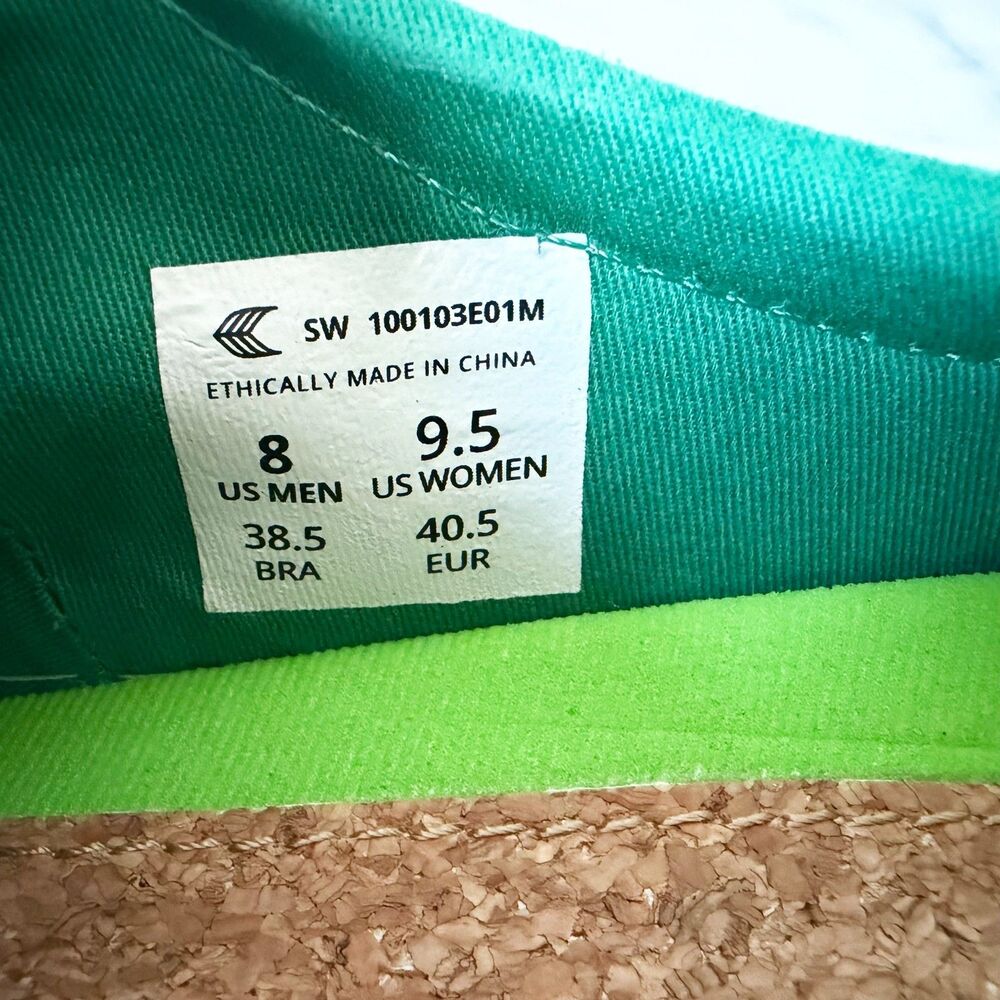 Cariuma OCA Low Green Canvas Sneakers Women 9.5 Men 8 Sustainable Skate Shoes - Picture 7 of 8